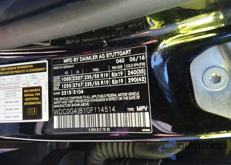 2016 Mercedes-Benz Glc 300 z USA, uszkodzony, nr VIN WDC0G4JB1GG114514